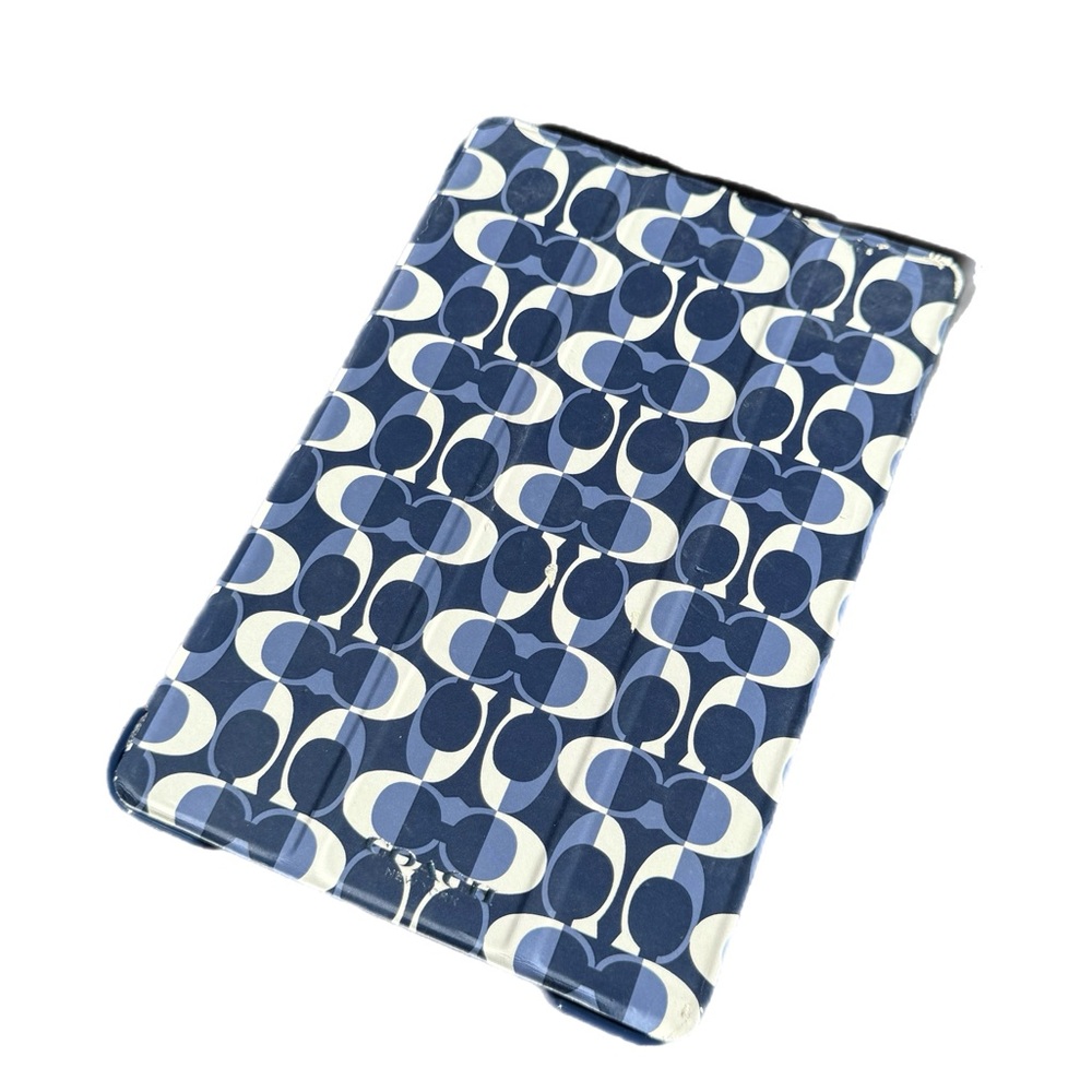 Coach signature molded tablet case iPad mini case White Blue Print